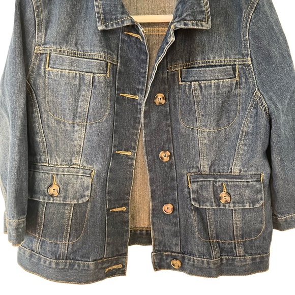 Jessica Medium Dark Wash Longer Length Denim Jacket - Picture 7 of 8